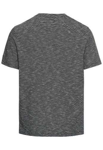 Kurzarm Henley aus reiner Baumwolle Blau L