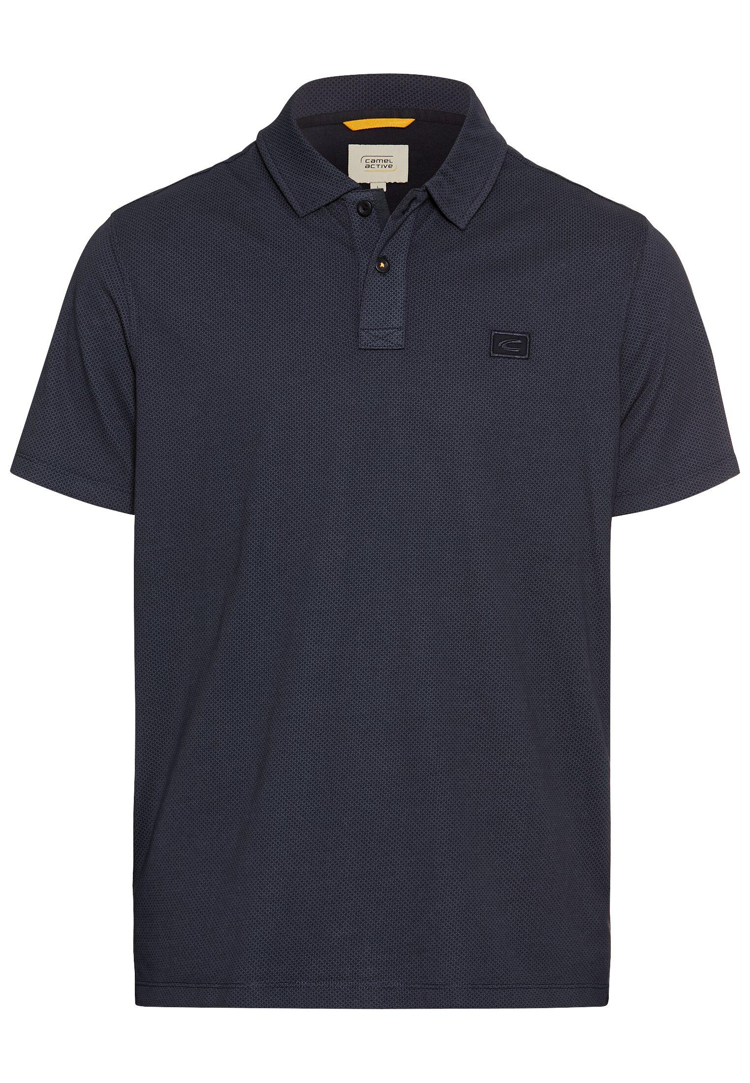 Kurzarm Poloshirt aus reiner Baumwolle Blau XL