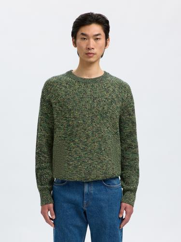 SLHTILUM LS KNIT RELAXED CREW NECK XL Locker geschnitten - Sky Captain