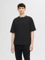 SLHLOOSEOSCAR SS O-NECK TEE NOOS Schwarz XL