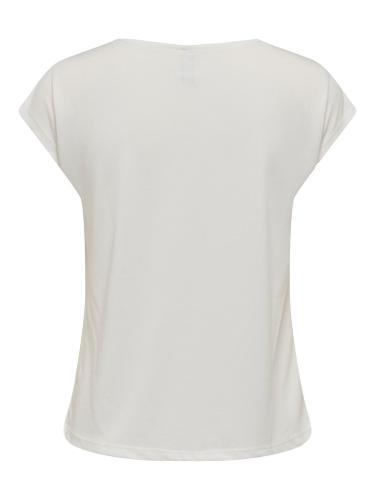 ONLFREE LIFE S/S MOD.V-NECK TOP JRS NOOS S Normal geschnitten - Cloud Dancer