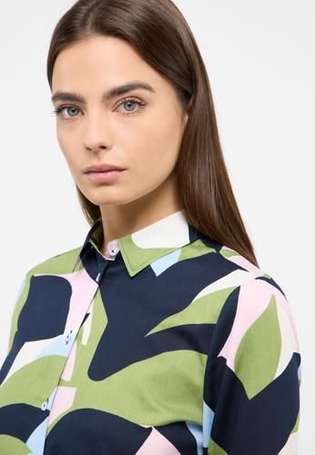 Bluse Satingewebe Langarm 42/Langarm REGULAR FIT - Grün