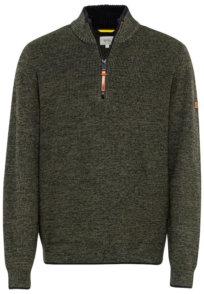 Feinstrick Troyer aus Baumwollmix Grün 3XL