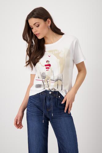 T-Shirt mit Segelboot-Zeichnung 36 - Cream