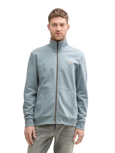 Sweatjacke mit Stehkragen XL Regular Fit - Grey Mint
