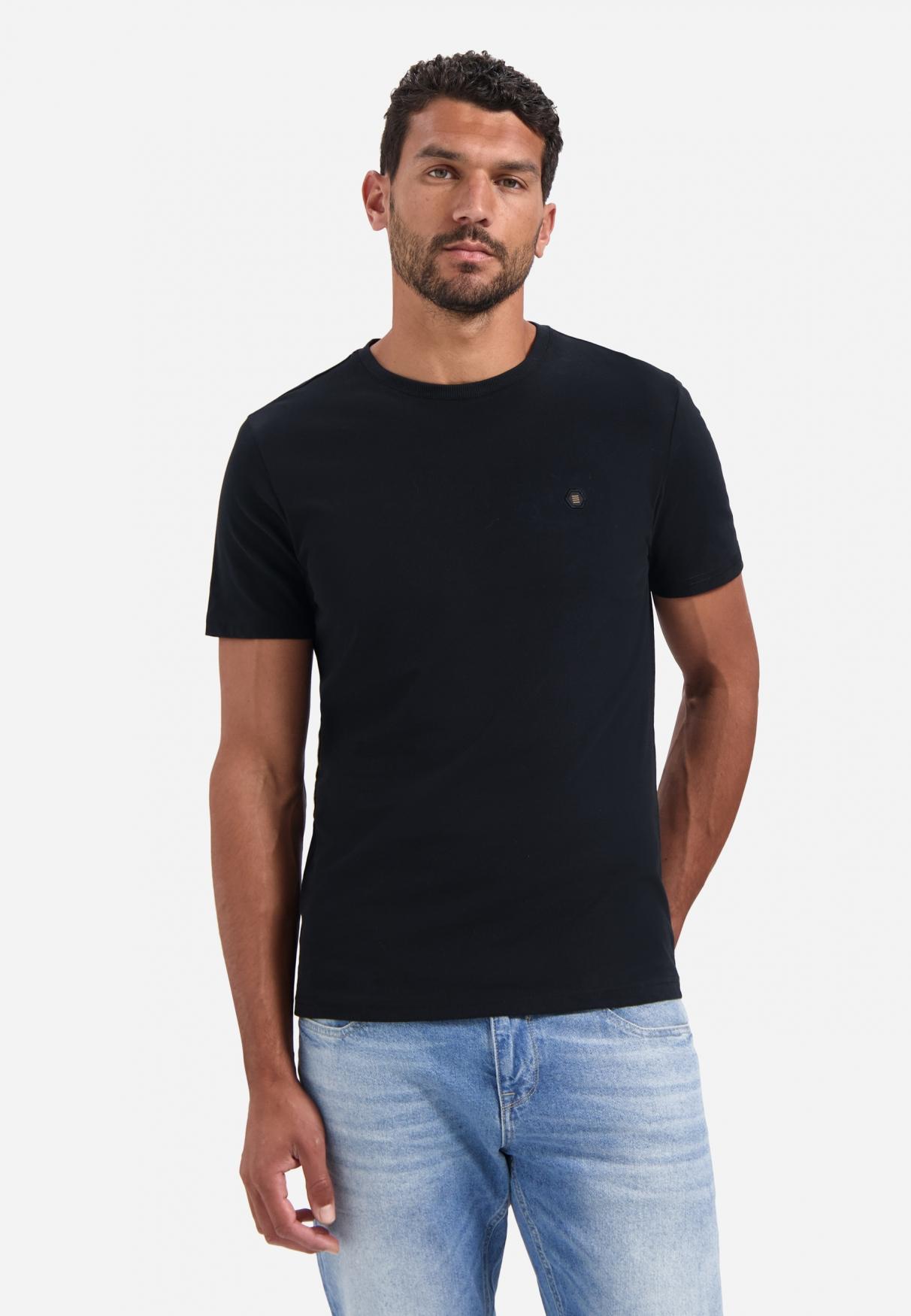 T-Shirt Crewneck Peached L Regular Fit - Black