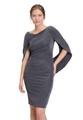 Cocktailkleid 40 Figurnah - Dunkelblau/grau
