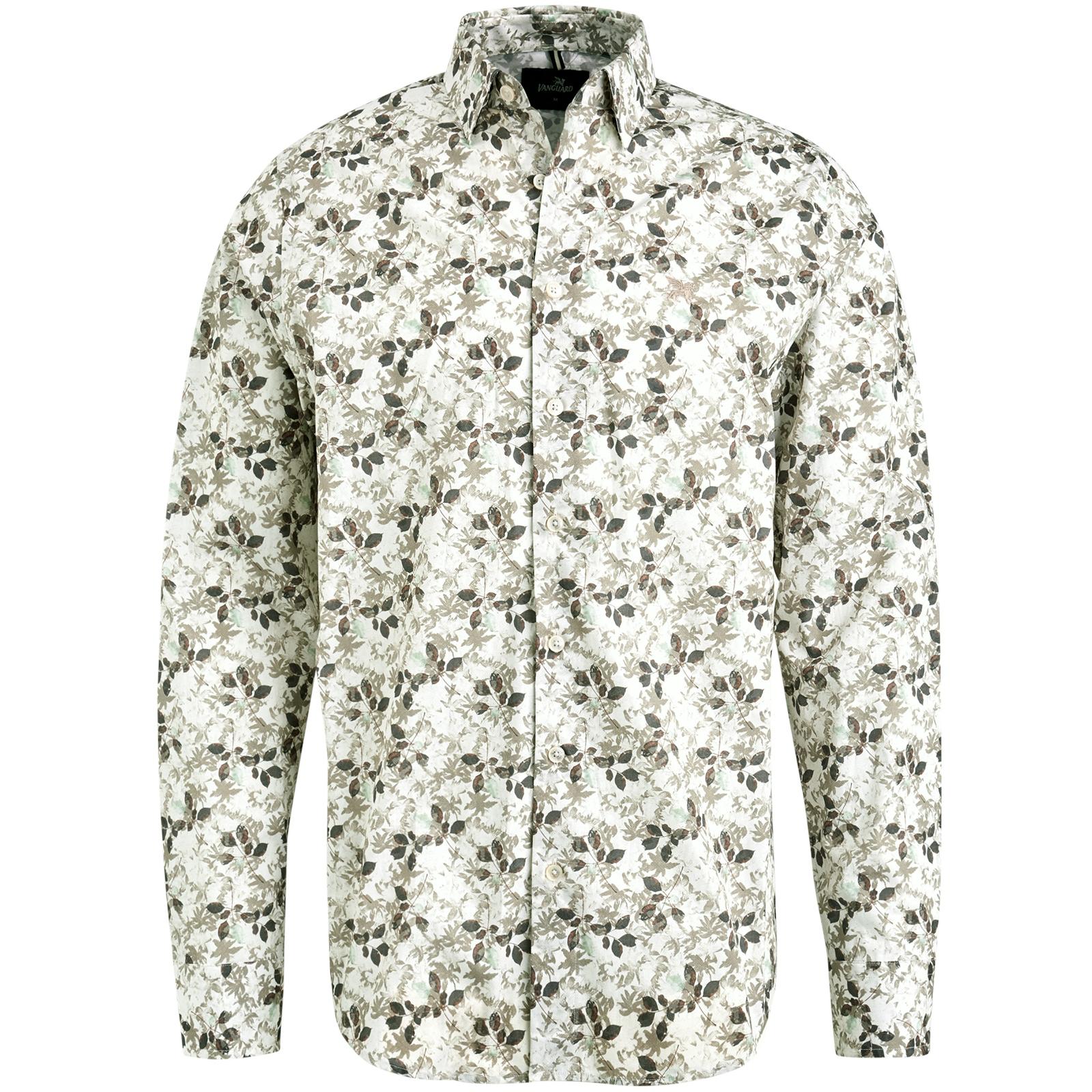 Long Sleeve Shirt Print on fine poplin stretch M Regular Fit - Jet Stream