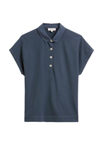 Poloshirt oversized S Oversized - Muted Blue