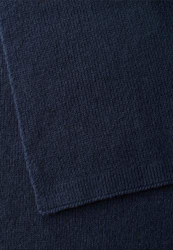 Strickschal aus reiner Baumwolle Blau OS