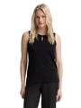 Top mit Cut-Out-Detail S Regular Fit - Deep Black