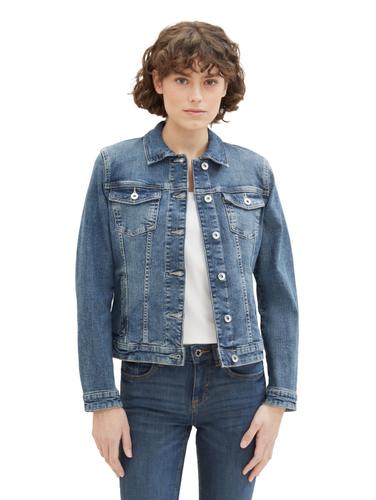Jeansjacke mit recycelter Baumwolle M Regular Fit - Used Dark Stone Blue Denim