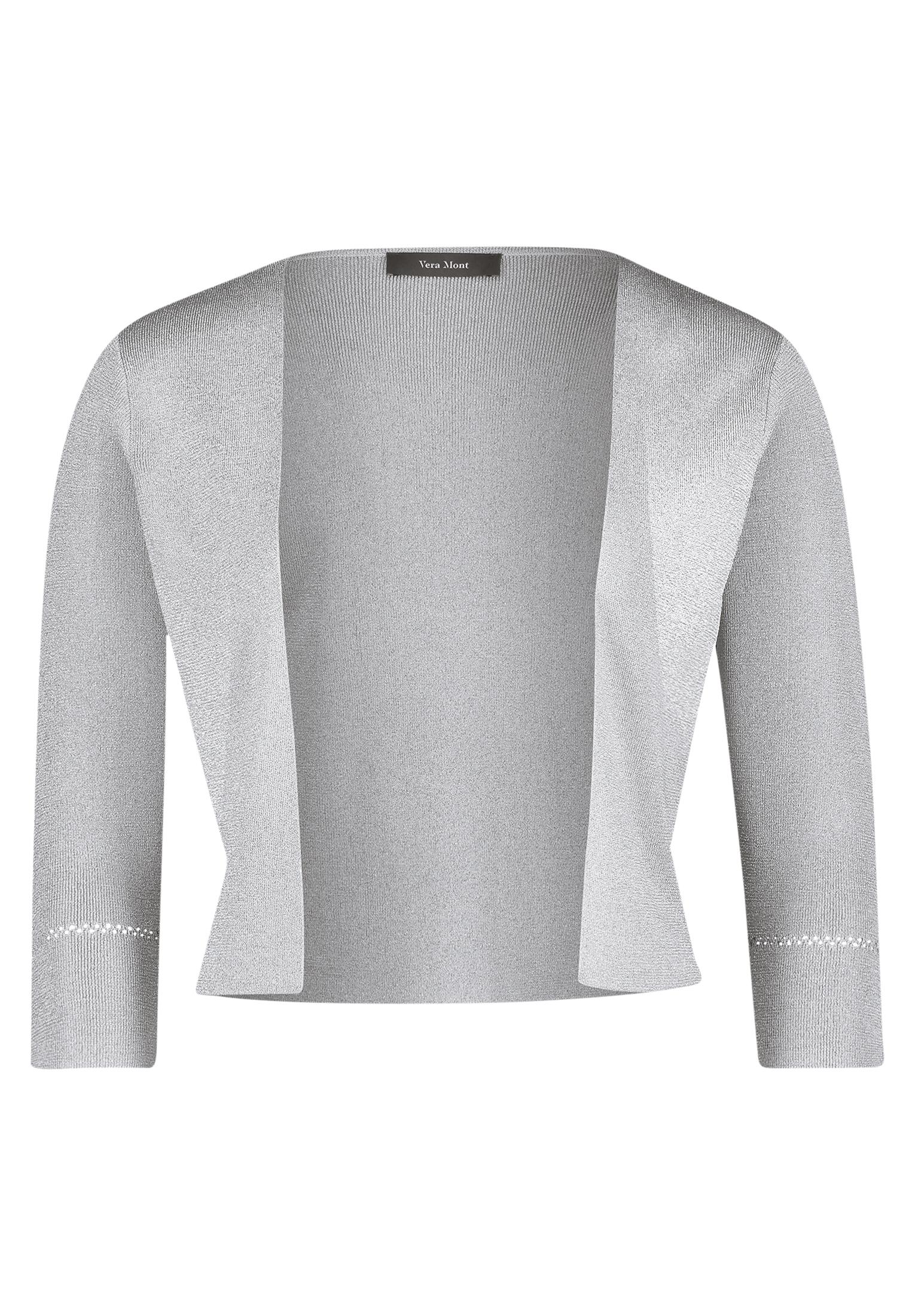 Strickbolero M Figurumspielend - Grau/silber