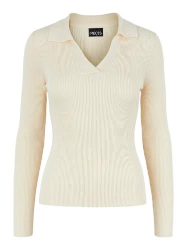 PCHARTLEY LS V-NECK POLO KNIT BC