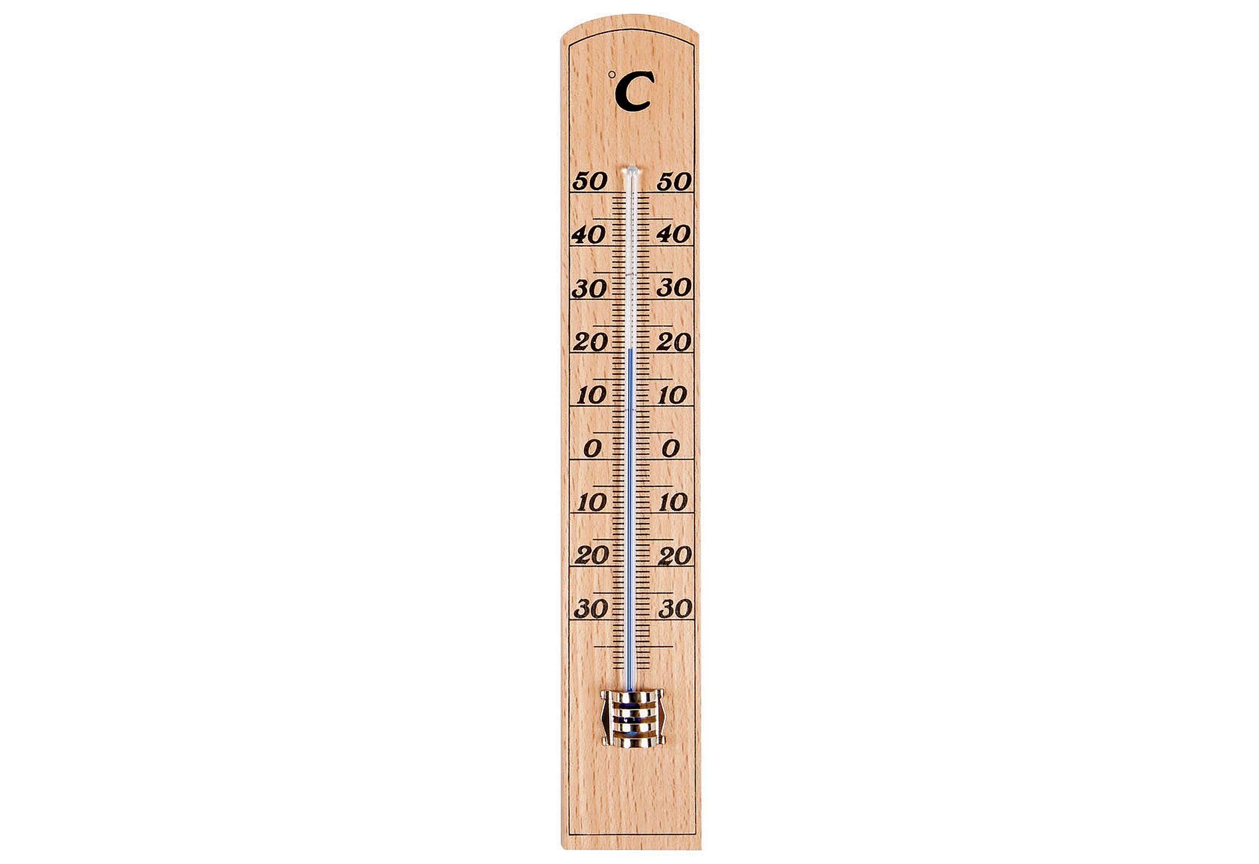 Zimmer-Thermometer Buche natur 20cm