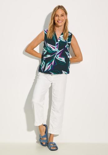 Gemusterte Bluse M - Fir Green