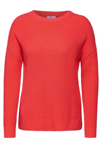 Strukturpullover M - Juicy Orange