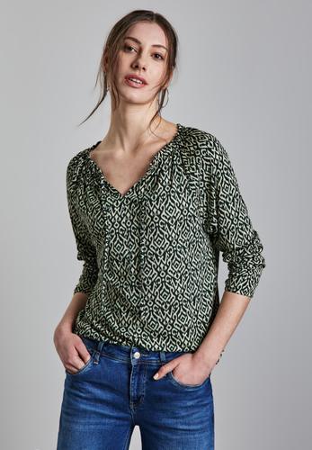 Bedrucktes Raglan Shirt Grün 42