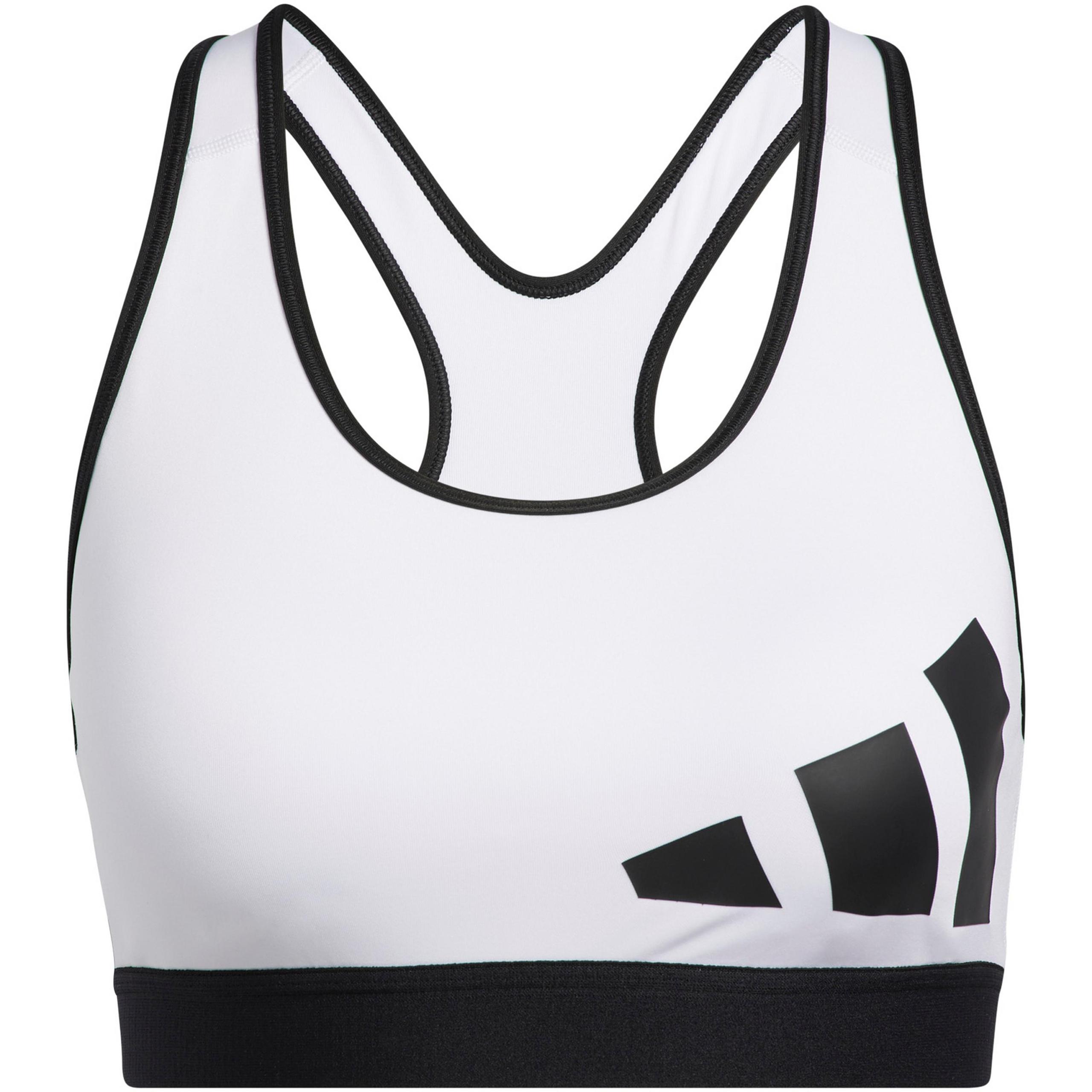 adidas Damen Believe This Medium-Support Workout Logo Sport-BH XS in Schwarz
