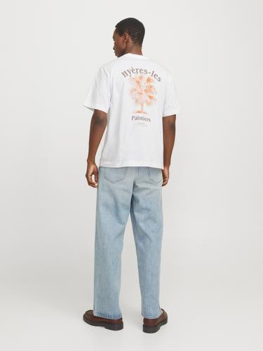 JORPAROS EASTER SKETCH TEE SS CREW N LN L Locker geschnitten - Bright White