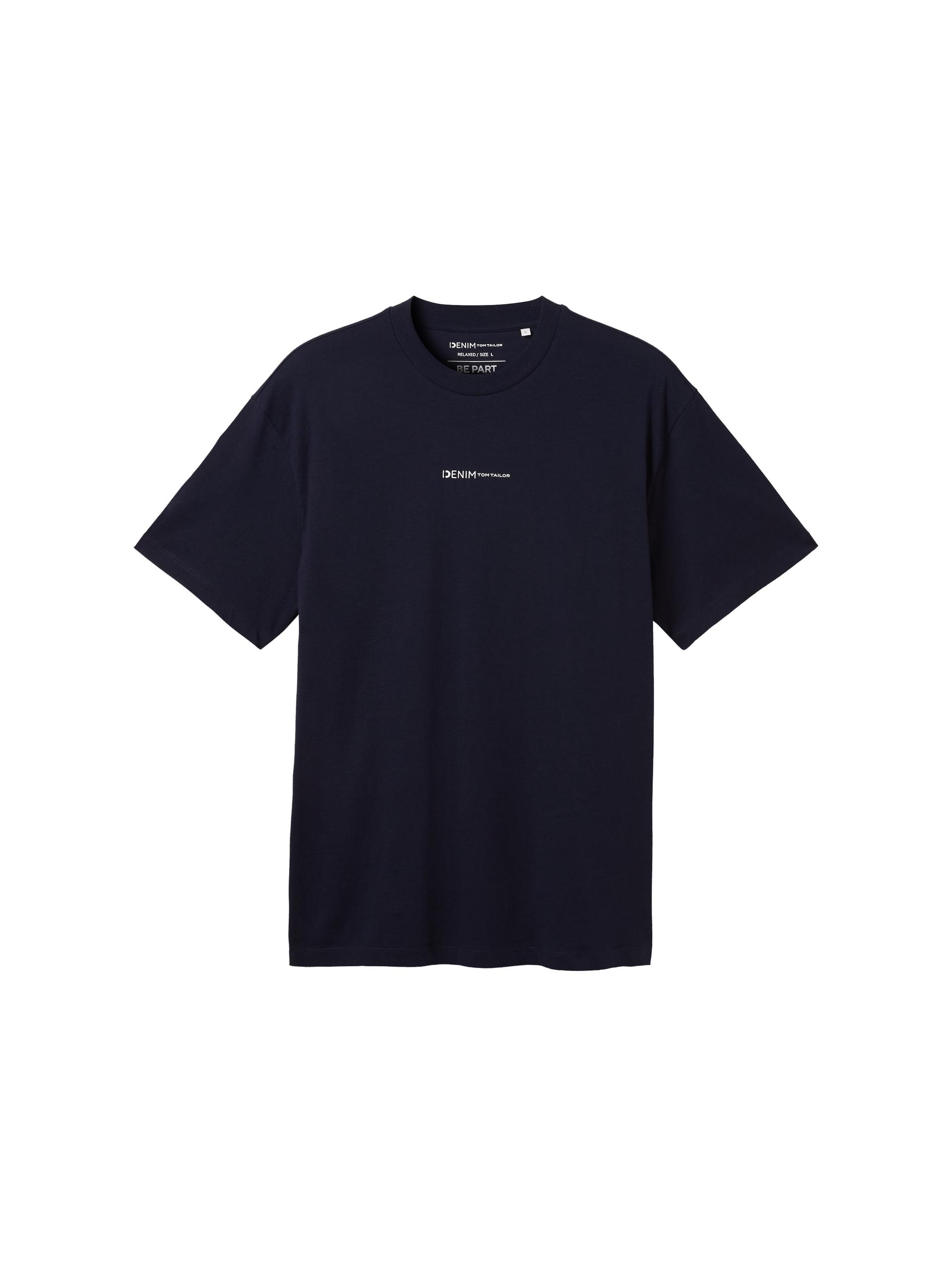 T-Shirt mit Bio-Baumwolle XXL Relaxed Fit - Navy