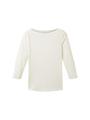 Basic Longsleeve mit 3/4-Arm aus Baumwolle L Regular Fit - Whisper White