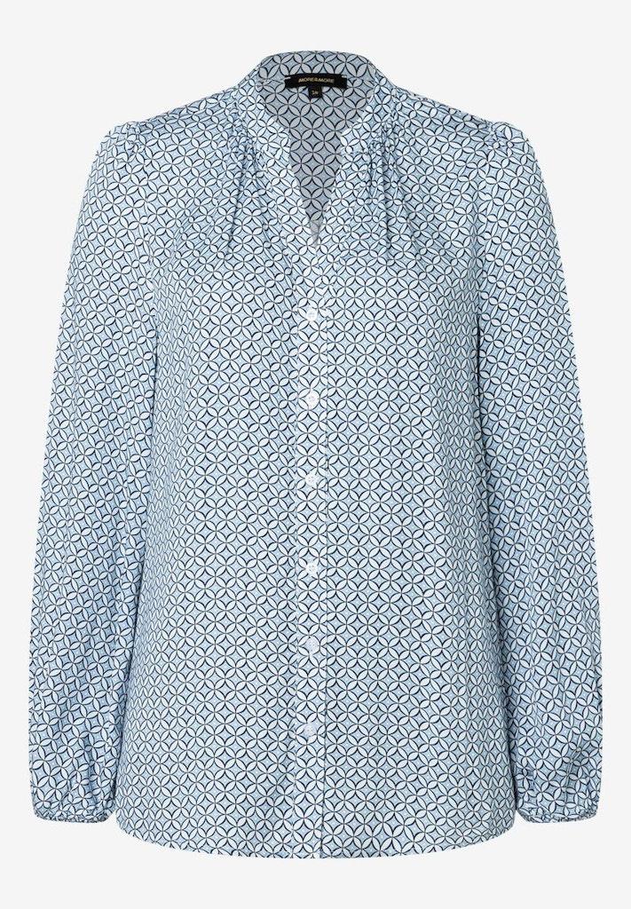 Viskosebluse grafischer Print Frühjahrs-Kollektion Mehrfarbig 38