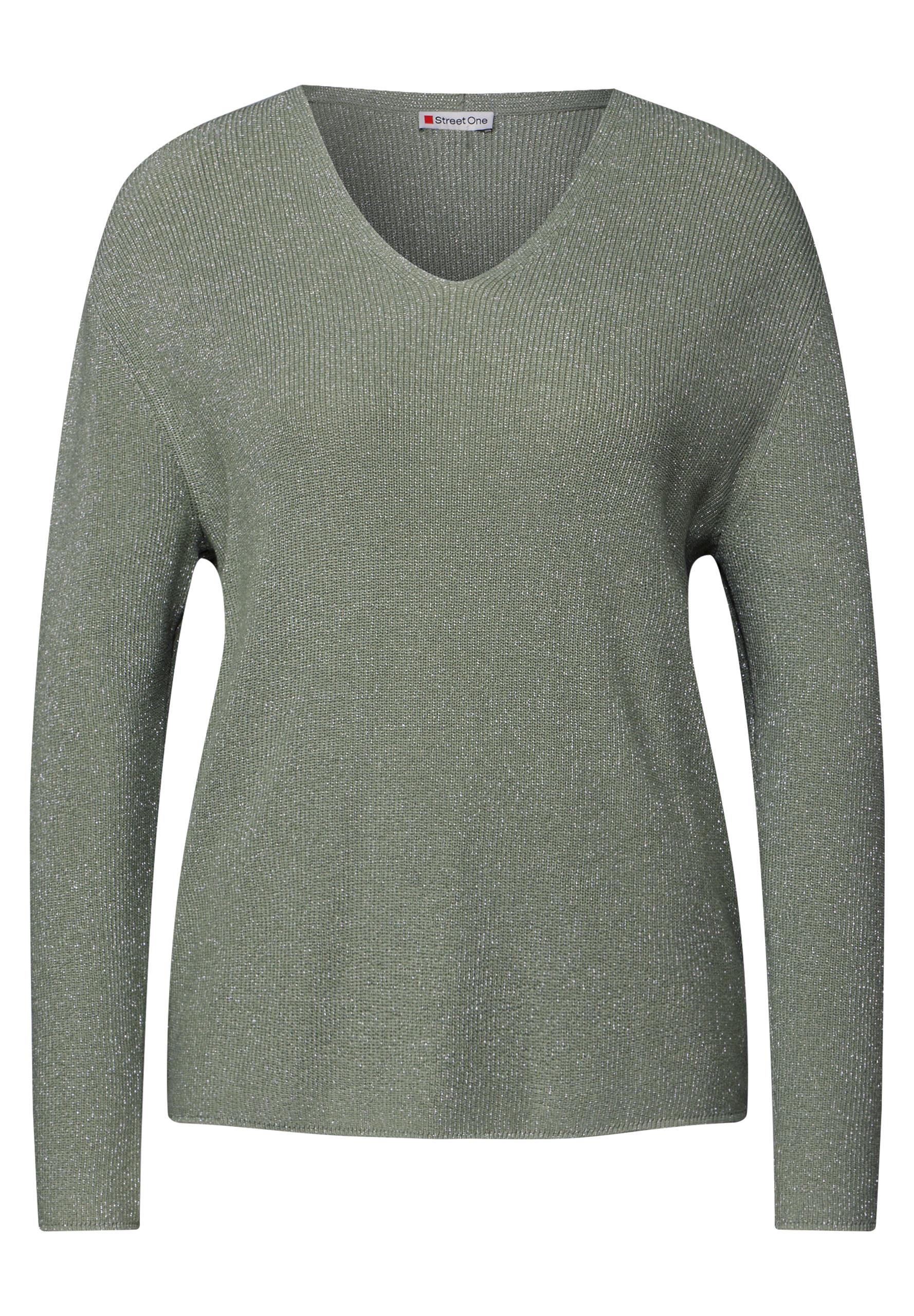 Glitzernder Pullover 36 - Dusty Milky Green