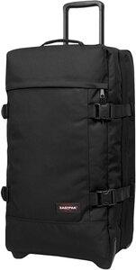 EASTPAK Rollkoffer "Tranverz S Upper East Stripe" - in Schwarz