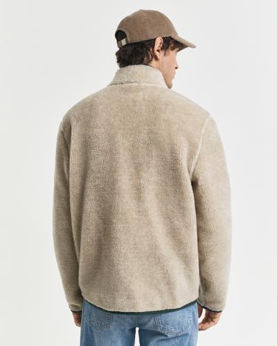 Fleecejacke aus Wollmix XXL - Oat Melange
