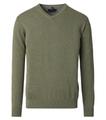 Pullover mit V-Ausschnitt uni 004430 XL - Grün