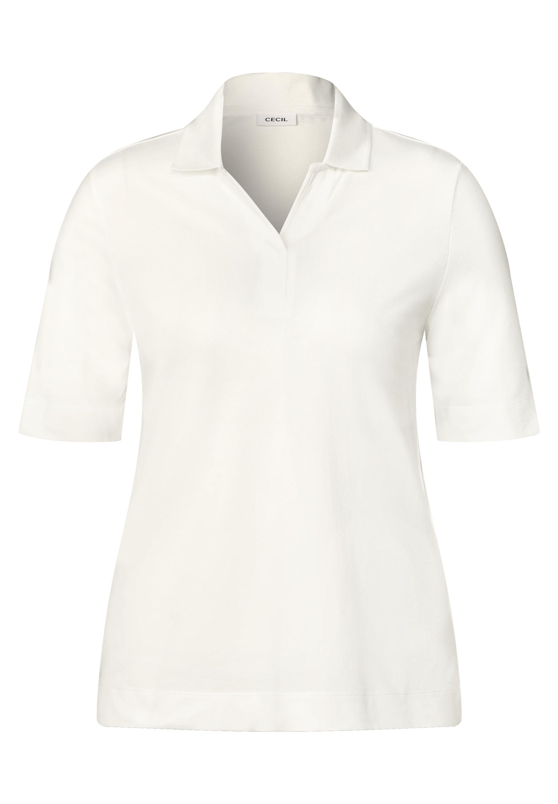 Piquée Poloshirt S - Vanilla White