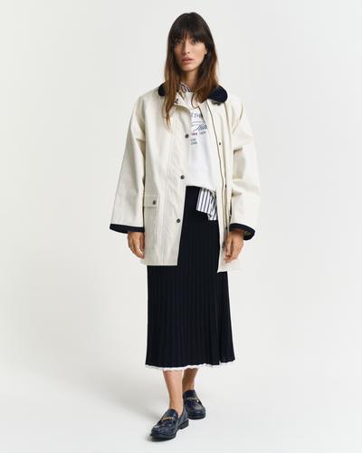 Sailing Jacke mit Kontrastkragen S - Linen