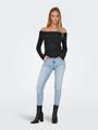 ONLPIPER L/S OFF SHOULDER TOP JRS L Normal geschnitten - Dark Grey Melange