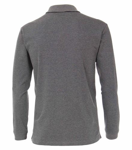 Polo-Shirt Langarm gestreift 3XL - Blau