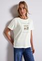 T-Shirt mit Fotoprint Weiß 42