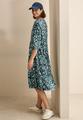 Gemustertes Volant-Kleid L - Slate Khaki