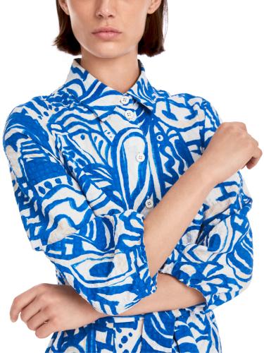 Hemdkleid mit Gemälde-Print 38 - Gentian