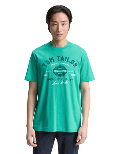 T-Shirt mit Logo-Print XL Regular Fit - Peacock Green