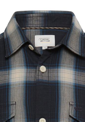 Langarmhemd aus reiner Baumwolle XXL Regular Fit - Dark Navy