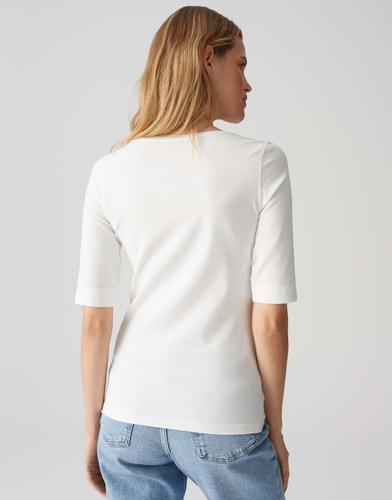 OPUS Kurzarmshirt »Daily F« im Basic-Look - Weiß / 36