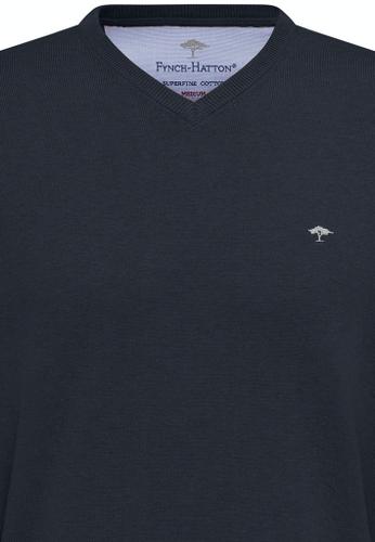 V-Neck Blau XXL