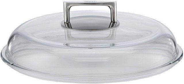 RÖSLE Pfannendeckel »SILENCE«, (1-tlg), Glasdeckel mit Griff aus Edelstahl, Zubehör für Bratpfannen, temperaturbeständig bis 260°C, spülmaschinengeeignet