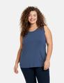 Basic-Top mit Seitenschlitzen 46 Figurumspielend - Mood Blue