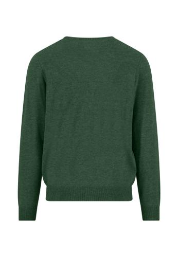 O-Neck, Merino Cashmere XL Casual Fit - Dark Leaf