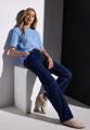 T-Shirt mit Struktur Blau 38