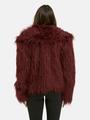 Fake Fur Jacket M - Bordeaux