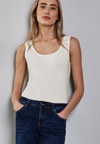Basic Top in Unifarbe 46 - Off White