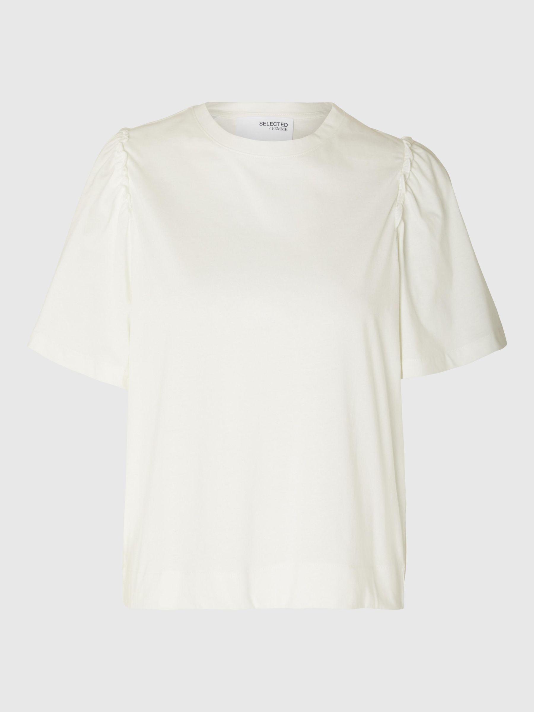 SLFPENELOPE 2/4 RUFFLE TEE NOOS XS Normal geschnitten - Snow White