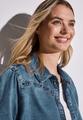 Jeansbluse mit Nieten 36 - Soft Mid Indigo